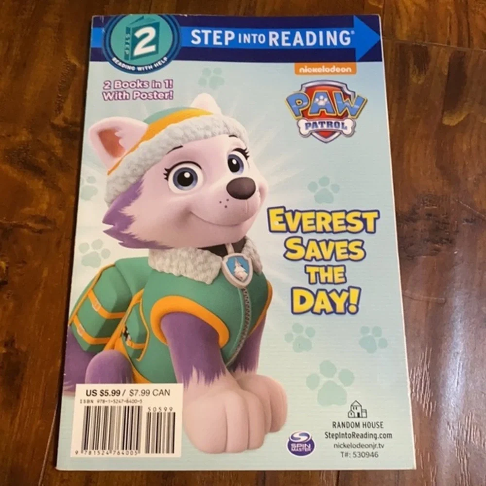 Paw Patrol Book Lot  Look & Find Reader book Skye Puppet  Tin  Chase Figure